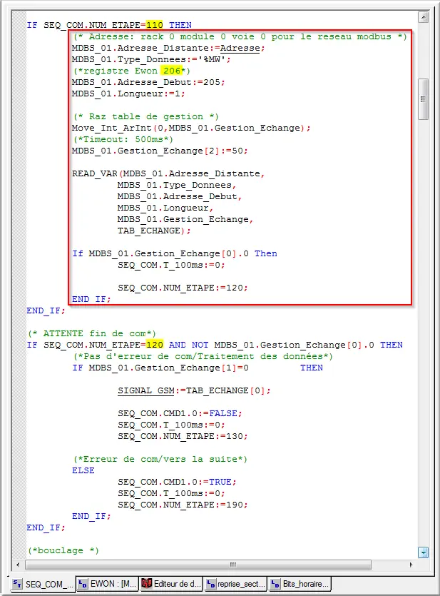 Lecture registre API_Signal_GSM